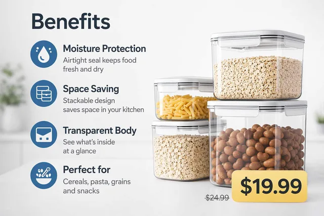 English product listing card for container set.